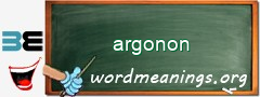 WordMeaning blackboard for argonon